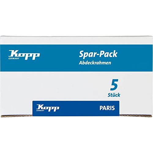 Kopp Profipack, inhoud: 5 x 2-voudig afdekraam, voor verticale en horizontale installatie, IP20, zwart, mat oppervlak, 402550011