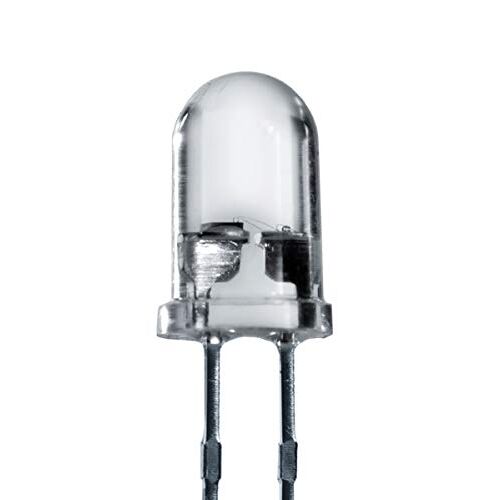 Lumetheus LED 5mm kleur wit 14.000 mcd 50 stuks licht emitterende diode extra heldere 2-3 V witte diode 2 pin LED's