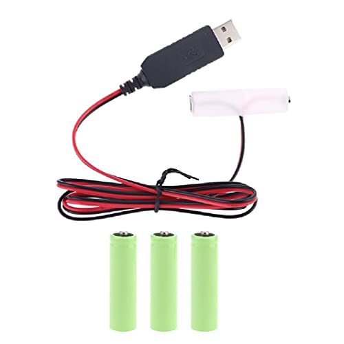 Morningmo LR6 AA Batterij Eliminator USB Voedingskabel Vervangen 1-4 stks 1.5 V AA Batterij 9 v batterijen