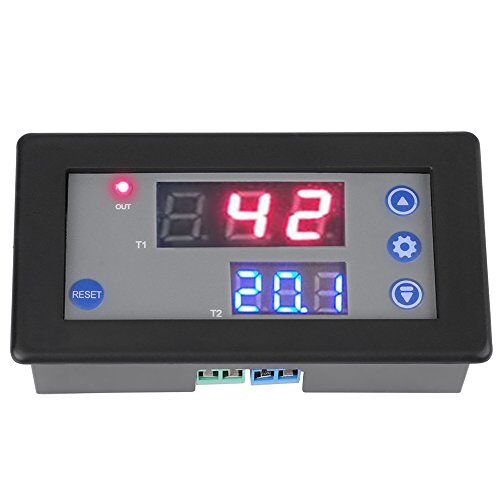 Walfront Multifunctionele digitale cyclus Twin Timer vertragingsrelaismodule Timing Switch Control DC 12V