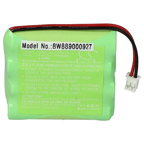 vhbw Batterij vervangen voor zomer 29580-10, 29600-10 voor babyfoon, babyfoon (1000mAh, 4,8 V, NiMH)