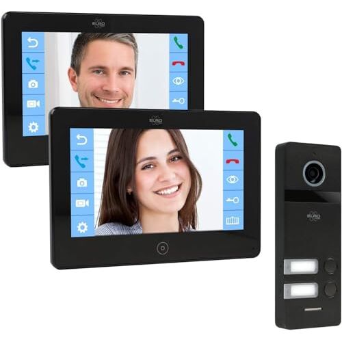 ELRO PRO PV40 Full HD Video Deur Intercom Systeem 2 Appartementen met Voicemail functie 13 Beltonen