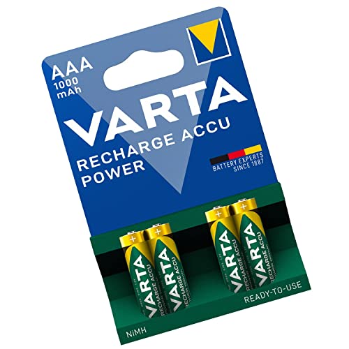 Varta HR03 oplaadbare batterijen, 4 stuks, AAA, 1000 mAh