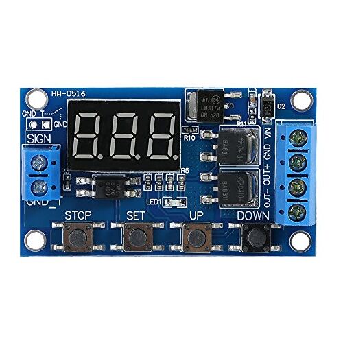 TOPINCN DC 5V-36V Tijd Vertraging Relais Module Schakelaar AAN/UIT Oneindige Cyclus Digitale LED Display