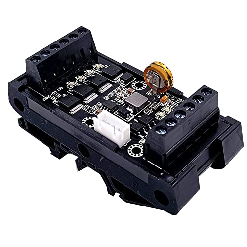 Evvmnaks FX1N-10MT PLC Industriële Control Board+Case PLC Module Analoge Input/Output met Gids Rail Vertraging Relais Module