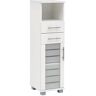 Schildmeyer Niko 105650 Midi-kast, wit, 30,3/32,6/110,5 cm