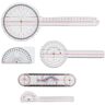 Jonlaki Vinger Kleine Gezamenlijke Goniometer, 5-delige PVC Vinger Goniometer, Duidelijke Schaal Gezamenlijke Goniometer Kit, Transparante Vinger Goniometer Kit voor Knieën Ellebogen Gewricht