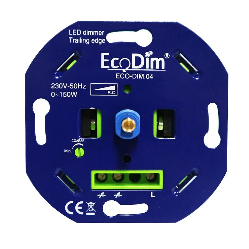 Ecodim LED dimmer 0-150 Watt fase afsnijding (max. 8 led lampen)