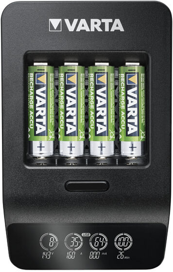 Varta LCD Plug Charger+ 4x AA 56706 2100mAh