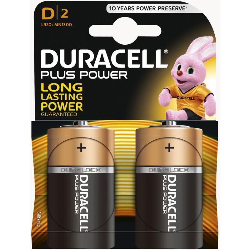 Duracell Plus Power D 2 st Batterijen