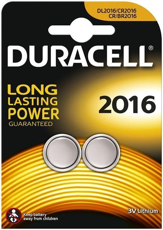 Duracell CR/BR2016 Litium Knoopcel Batterij 2 st Batterijen