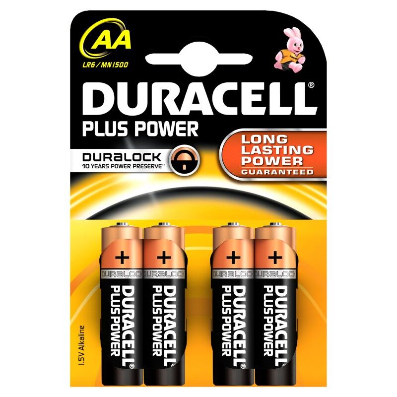 Duracell AA Duralock Plus Power 4 st Batterijen