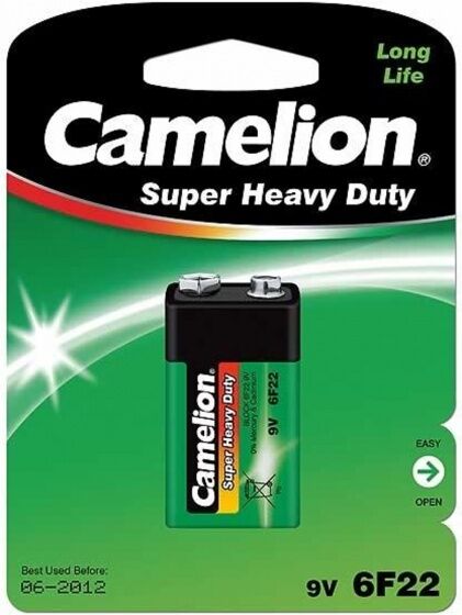 Camelion batterij 6F22 (9V / 400 mAh) per stuk - Groen