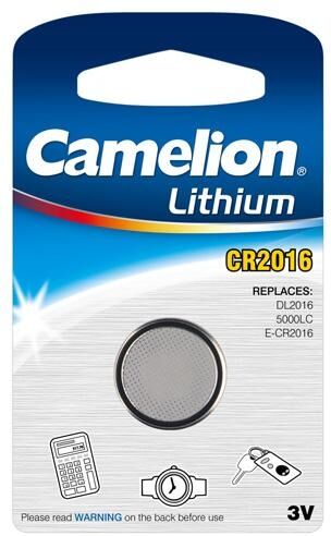 Camelion batterij knoopcel Lithium 3V CR2016 per stuk - Zilver