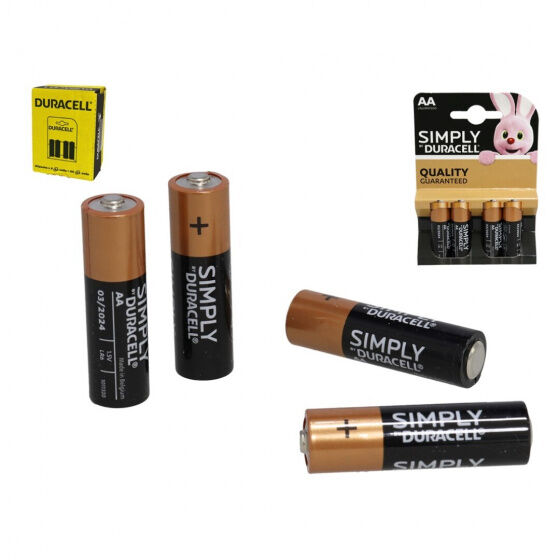 Duracell batterijen AA LR6 Simply 1,5V zwart/bruin 4 stuks - Zwart,Bruin