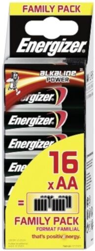 Energizer batterijen Power LR6 AA 16 stuks - Multicolor