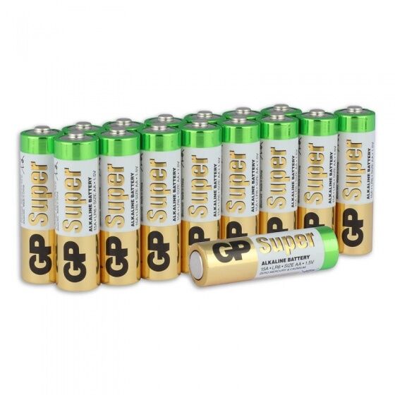 GP Super Alkaline AA batterijen LR06 16 stuks - Goud,Groen