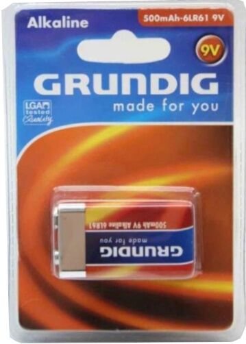 Grundig batterij 9V 6LR61 alkaline - Grijs