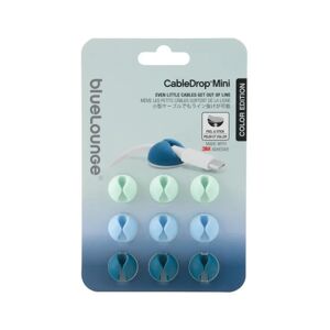 Bluelounge Cabledrop Mini (9-Pakk), Ombre Blue