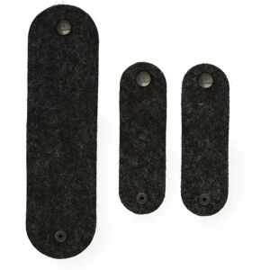 Oakywood Felt Cable Ties, 3-Pakk, Anthracite