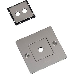 Buster + Punch Eu 1g Wall Plate Horiztonal With Infills - Steel