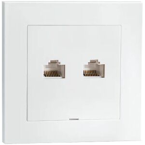 Sg Cat6 Rj45 Dobbel Innfelt Nettverkskontakt (Hvit)