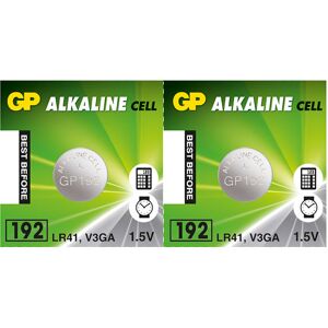 Gp Alkaline Lr41-Batteri, 2 Pakk