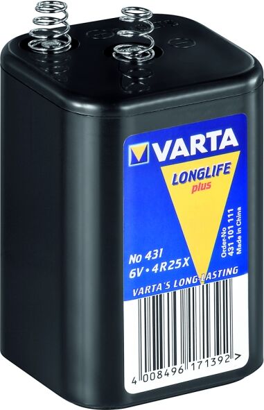 Altitec Varta 431 Longlife Plus 6V 8,5Ah 4R25X med fjærpoler