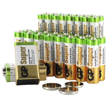 GP BATTERIES Batteripakke, 37 stk batterier for hjem og kontor. GP-B2B-P1