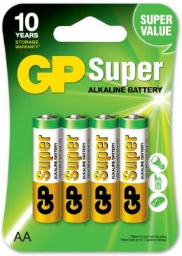 GP BATTERIES Batteri 1,5 V AA, Alkaliske (4-pakk) 15A-U4