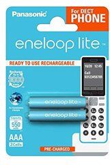 Rechargeable Eneloop Lite 2x AAA batteri (550 mAh)