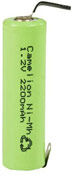 Rechargeable 1x AA batteri (2200 mAh)