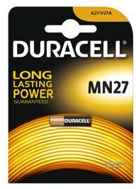 Disposable Duracell A27 batteri (18 mAh)