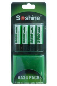 Gillette Soshine 4x AA batteri (2500 mAh, Oppladbart)