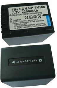 Sony DCR-SX45E/B (2200 mAh 7.2 V, Sort)