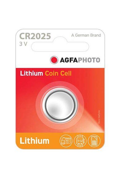 Button cells Agfaphoto BO-AGFA-CR2025-1 batteri (3 V, Originalt)