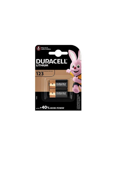 Disposable Duracell BO-DUR-CR123A-2 batteri (3 V, Originalt)