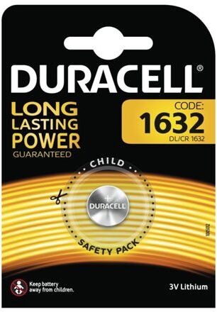 Button cells Duracell BO-DUR-CR1632 batteri (3 V, Originalt)