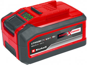 EINHELL Batteri (6000 mAh 18 V, Sort, Originalt) passende til Batteri til Einhell GE-PM 53/2 S HW-E Li