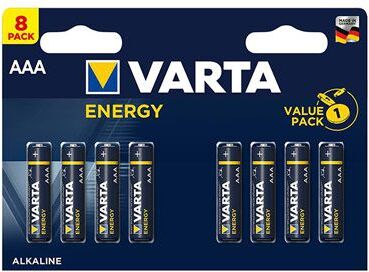 Disposable Varta BO-VARTA-ENERGY-AAA-8 batteri (1.5 V, Originalt)