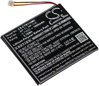 CAS. Batteri (1000 mAh 3.7 V, Sort) passende til Batteri til CAS. TR-M11