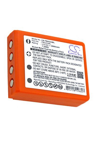 HBC Batteri (2000 mAh 3.6 V) passende til Batteri til HBC Radiomatic Micron 7