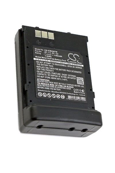 Icom Batteri (1100 mAh 7.2 V, Sort) passende til Batteri til Icom IC-W31E