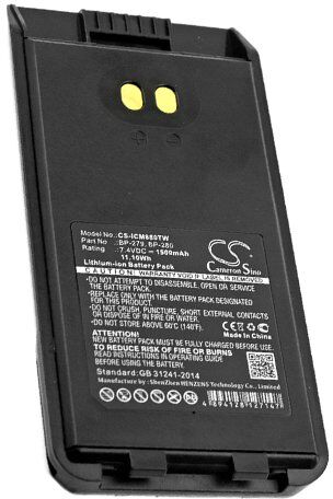 Bearcom Batteri (1500 mAh 7.4 V, Sort) passende til Batteri til Bearcom IC-F2000