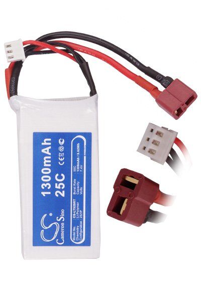 Generic Batteri (1300 mAh 7.4 V) passende til Batteri til Generic RC Scale Boat