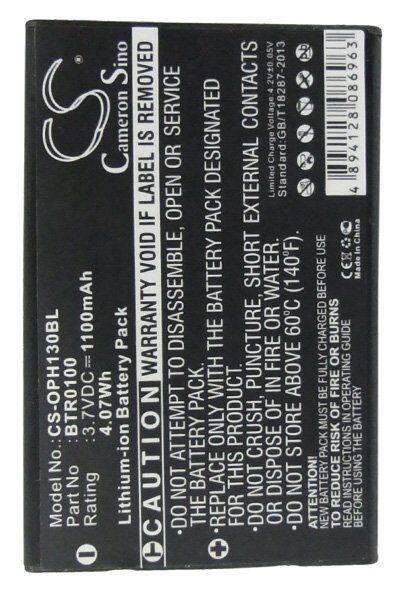 Opticon Batteri (1100 mAh 3.7 V) passende til Batteri til Opticon OPH-1005