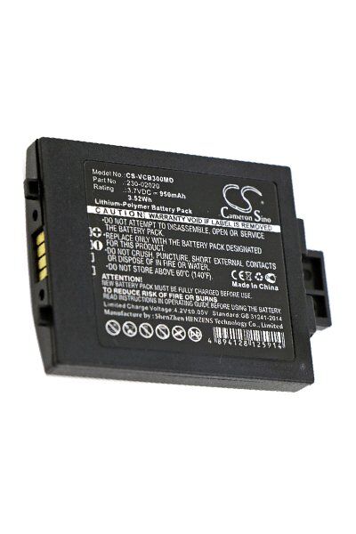 Vocera Batteri (950 mAh 3.7 V, Sort) passende til Batteri til Vocera Communications Badge B3000