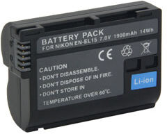 Nikon Batteri (1900 mAh 7 V, Sort) passende til Batteri til Nikon Z7