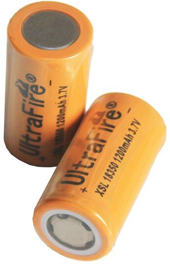 Rechargeable UltraFire BTE-SC-18350X2 batteri (1200 mAh 3.7 V)