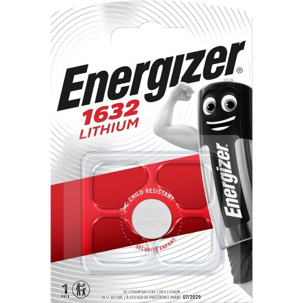 Energizer 1632 Knappecellebatteri litium, 3 V